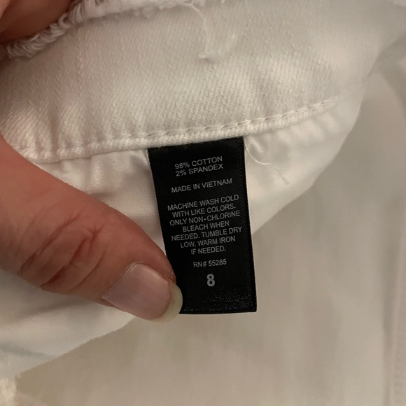 White, Express Jean Skirt NWOT - Picture 5 of 5